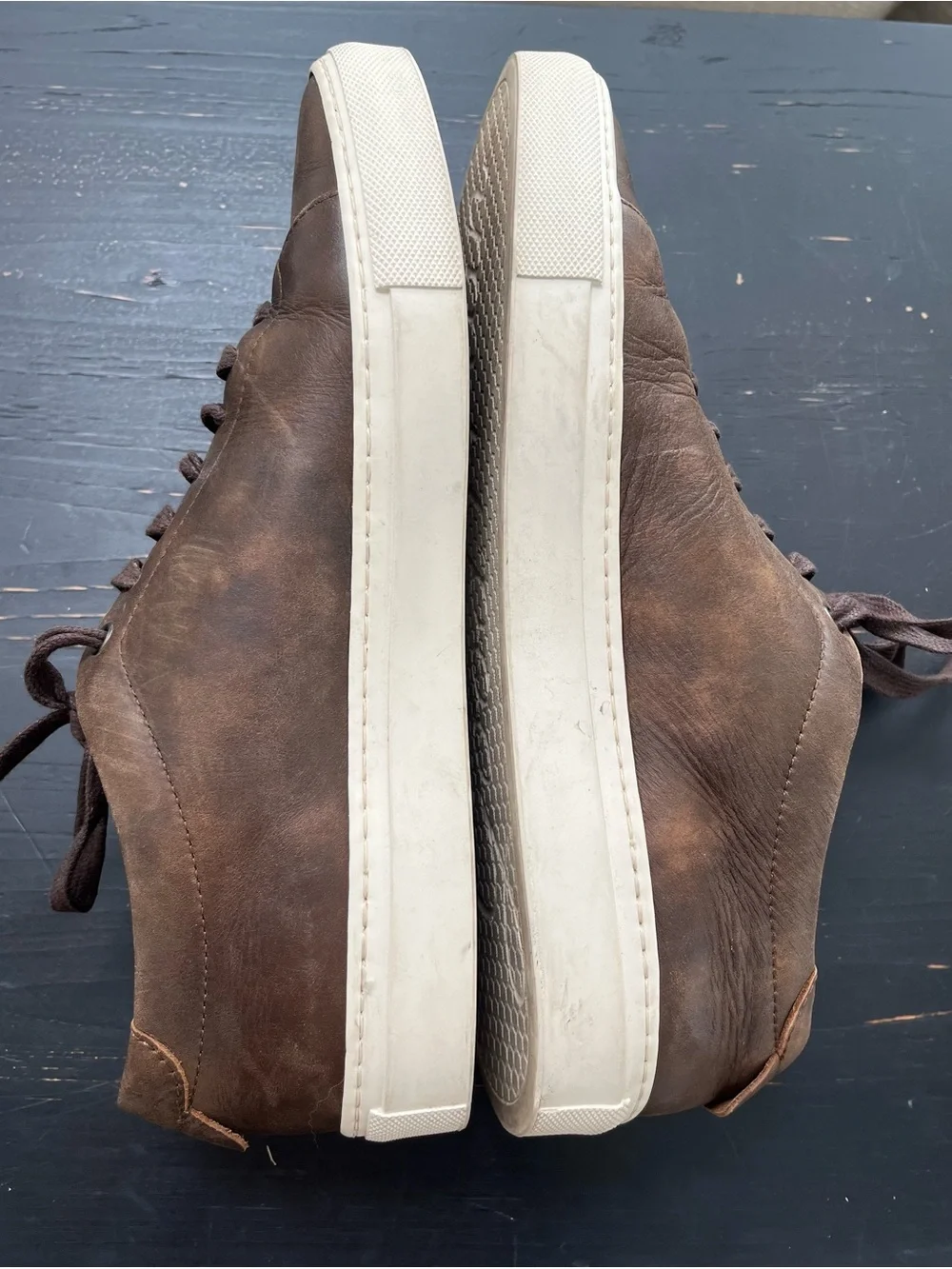 Good Man Brand Edge Court Italian Leather Sneakers Brown Men's. Size 9